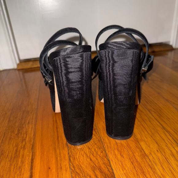 Larroudé “Elle” Black Platform Bow Heels - Picture 9 of 14